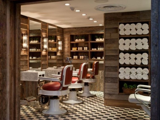 Reclaimed Mixed Hardwood Grey Board - Soho Hotel Cowshed Spa