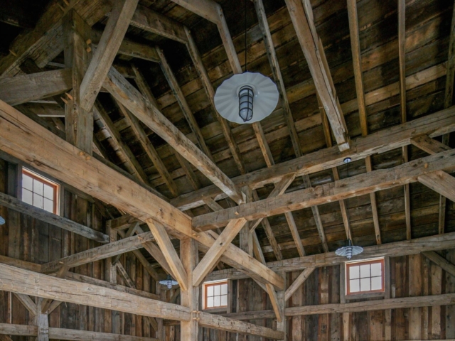Reclaimed Mixed Softwood Brown Board Natural Edges- Garage Timber Frame