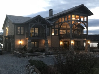 Reclaimed Hand Hewn Beams - Exterior Porch