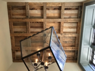 Reclaimed Hand Hewn Beams - Ceiling Planking - Entry Hall