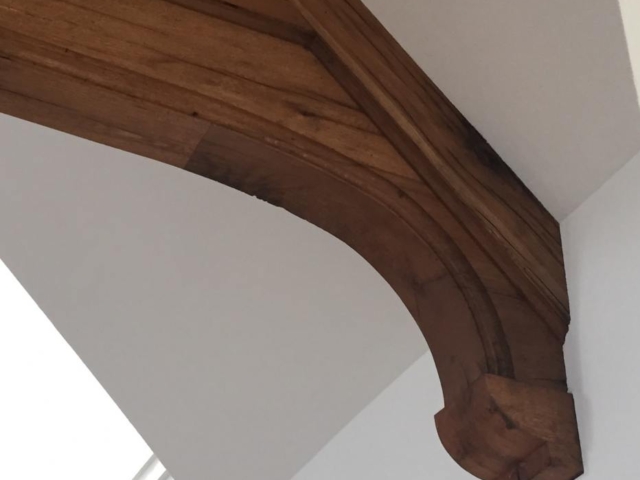 Reclaimed White Oak Curve and Corbel