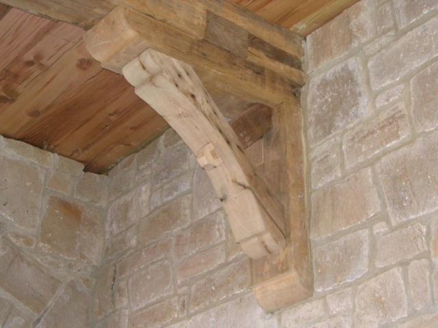 Reclaimed Mixed Softwood Hand Hewn Curved Brace