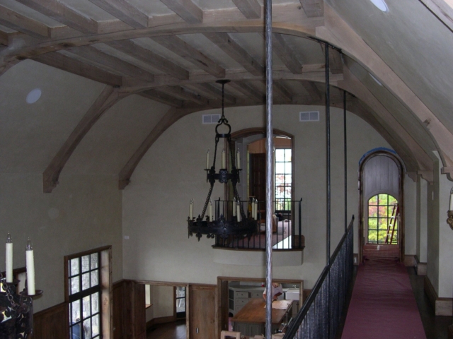 Reclaimed Ash Beams Resawn Roughsawn - Living Room