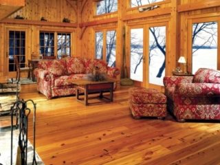 Reclaimed Heart Pine Plainsawn Knots and Nail Holes Flooring