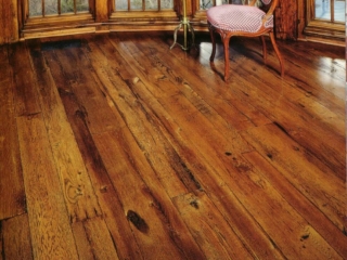 Reclaimed White Oak Dark Stain Flooring