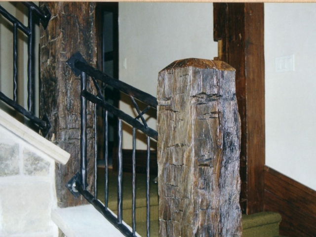 Reclaimed Hand Hewn Newell Posts