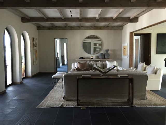 Newly Aged White Pine Beams - Living Room