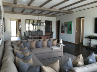 Newly Aged White Pine Beams - Living Room