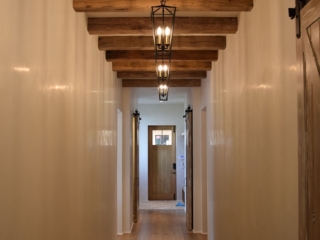 Reclaimed Natural Patina Circular Sawmark Beams - Hallway