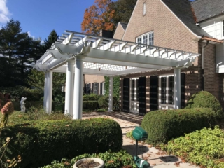 Reclaimed Western Red Clear Cedar Pergola Painted