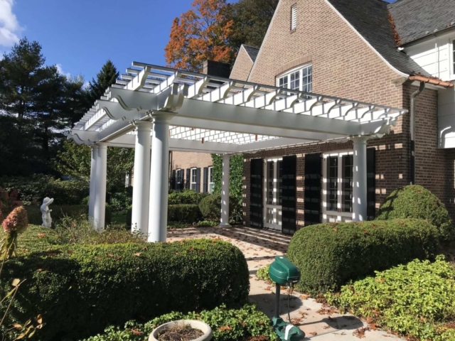 Reclaimed Western Red Clear Cedar Pergola Painted