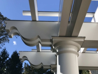 Reclaimed Western Red Clear Cedar Pergola Painted