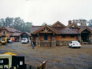 Reclaimed Mixed Softwood Hand Hewn Beam Trusses