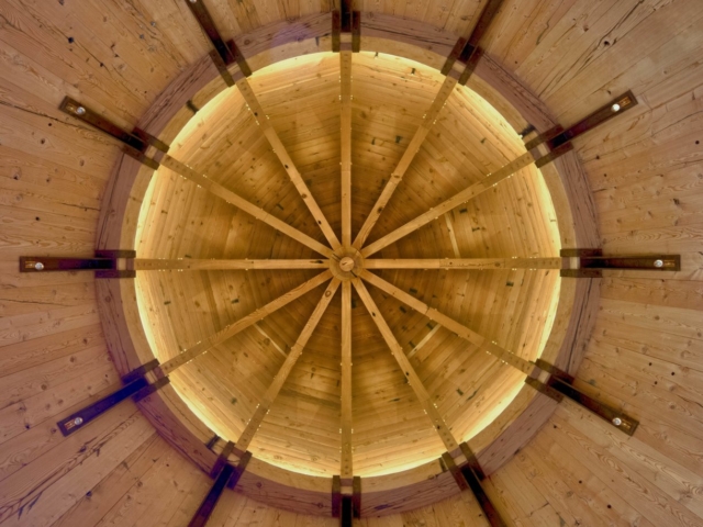 Reclaimed Douglas Fir S4S Curved Silo Rafters