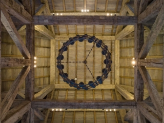 Reclaimed Mixed Hardwood Hand Hewn Beam Trusses Natural Patina Rafters