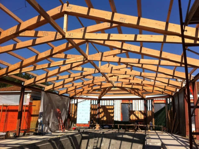 Douglas Fir Trusses with Knife Plate Connections
