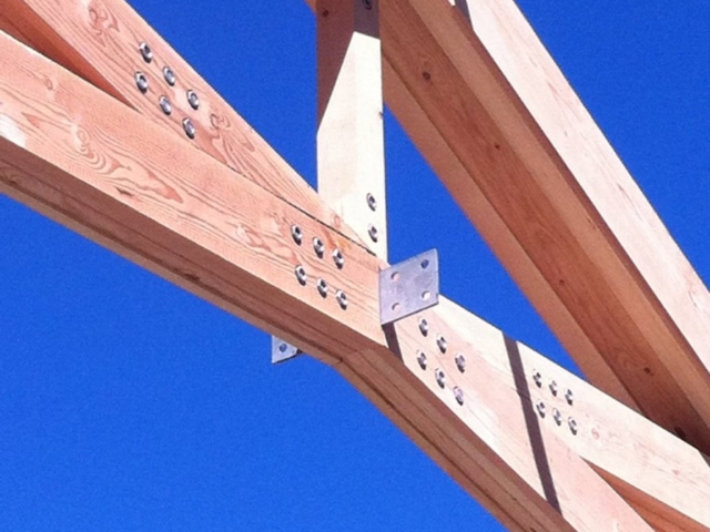 Douglas Fir Trusses with Knife Plate Connections