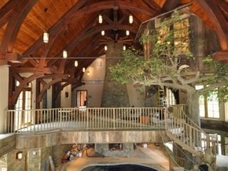 Douglas Fir Timber Frame Trusses Pool House