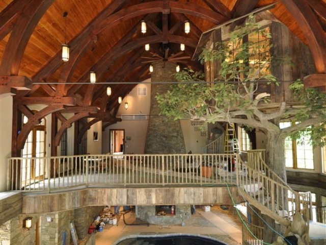 Douglas Fir Timber Frame Trusses Pool House