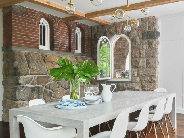 Reclaimed White Oak S4S Beams - Kitchen - Modern Setting