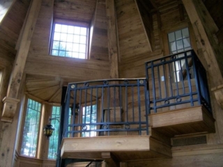 Reclaimed White Oak S4S Beams - Stair Turret