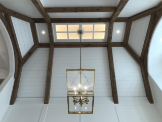 Reclaimed White Oak S4S Beams - Entry Foyer