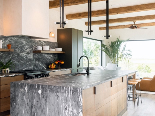 Reclaimed Mixed Hardwood Natural Patina Beams - Kitchen