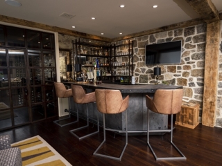 Reclaimed Hand Hewn Beams - Bar