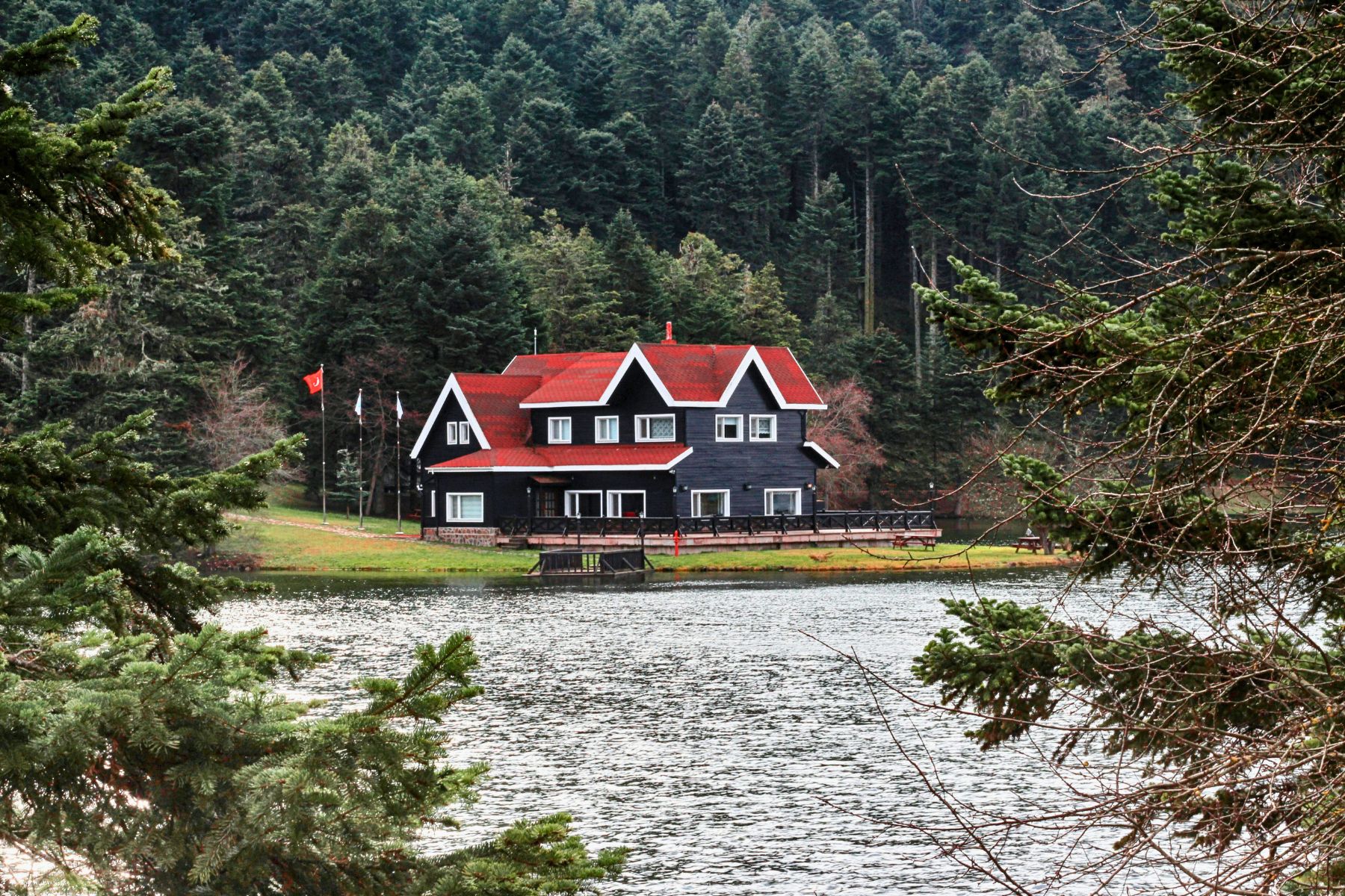 The house has a permanent wood foundation.
