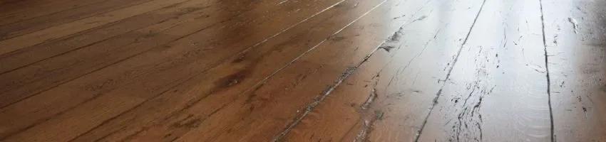 A picture of wood floors before it was bleached