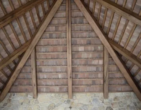 Classic wooden ceiling.