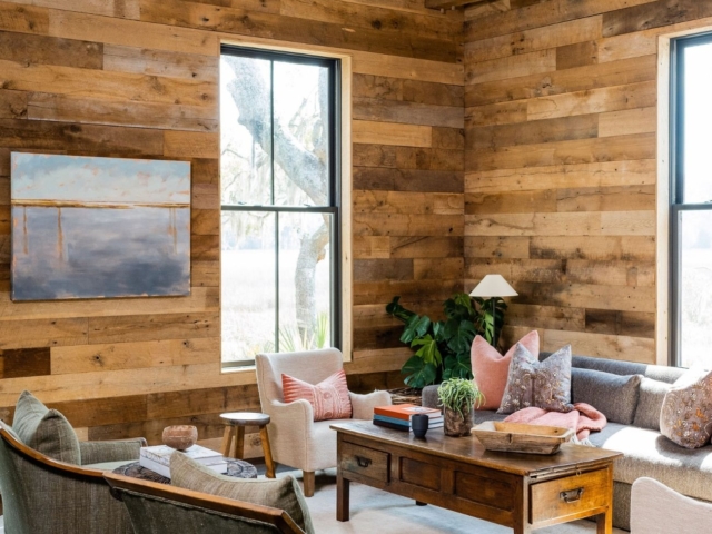 Reclaimed Natural Patina Beams - Ceiling Planking - Den