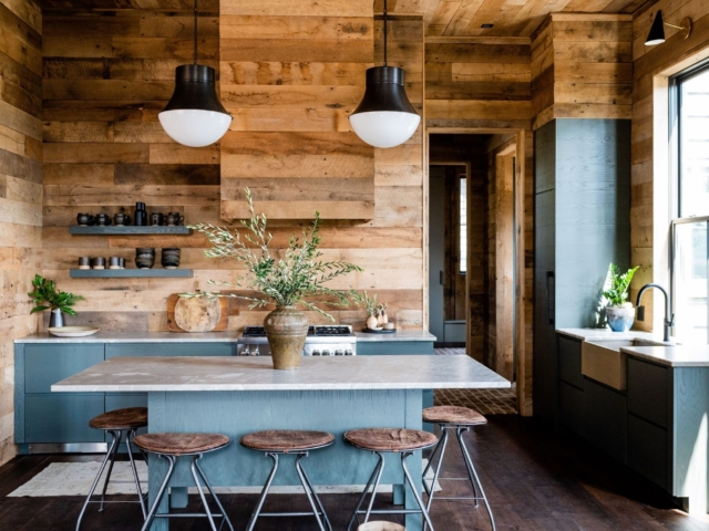 Reclaimed White Oak Natural Patina Circular Sawmark Planking - Kitchen