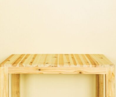 A wooden table.