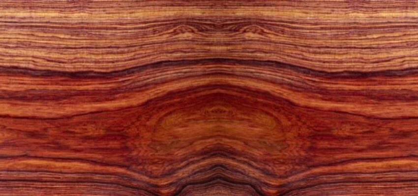 A red-stained rosewood flooring.