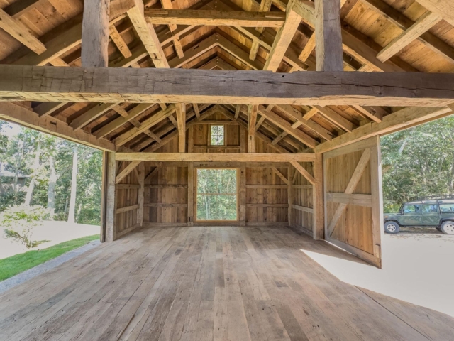 Reclaimed Oak Hand Hewn Timber Frame Garage