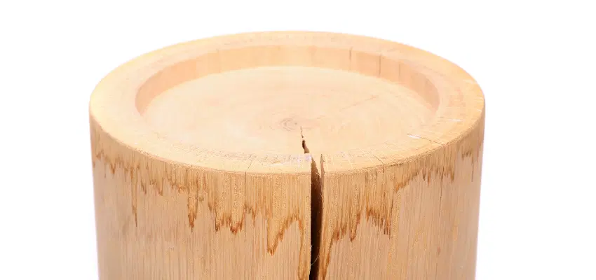 A timber with a split and cracked appearance.