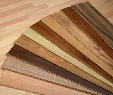 The floor has wide plank wood flooring.