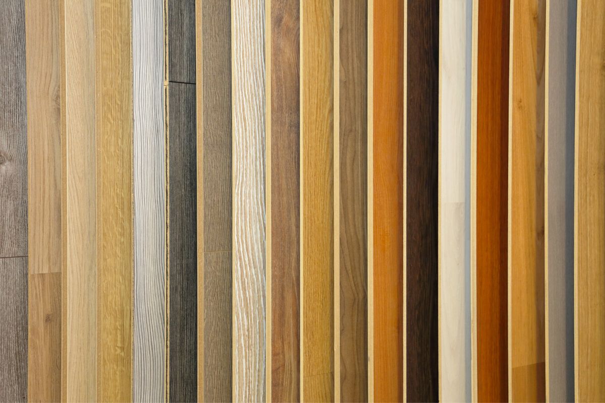 A set of different wood floor colors.