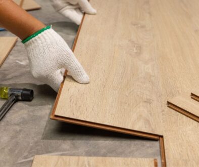 The expert man use same flooring throughout house.