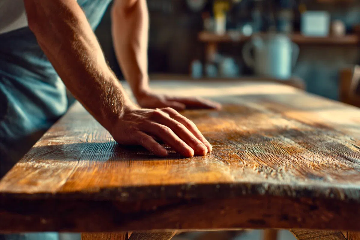 An expert man try to use wood putty and wood filler to know which is better.
