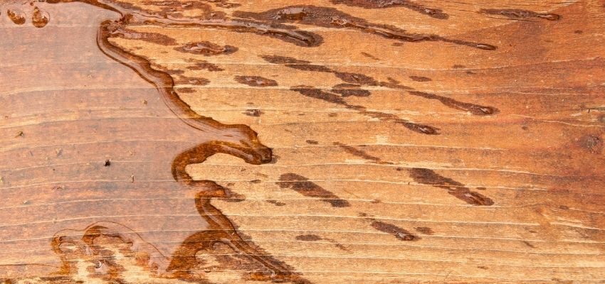 The wood has a stubborn stain.