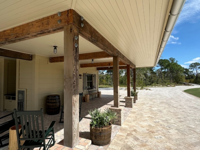 Reclaimed Douglas Fir Natural Patina Beams - Golf Course Halfway House