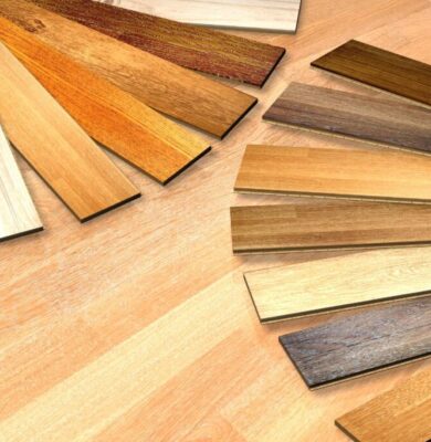 Planks of different wood floor colors