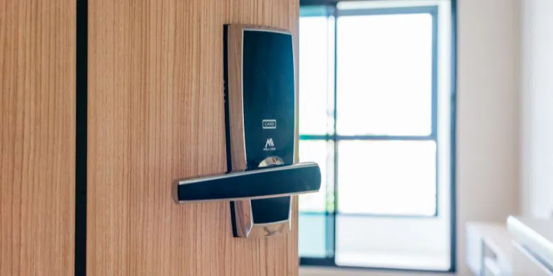 A digital door lock as part of the most luxurious apartment amenities