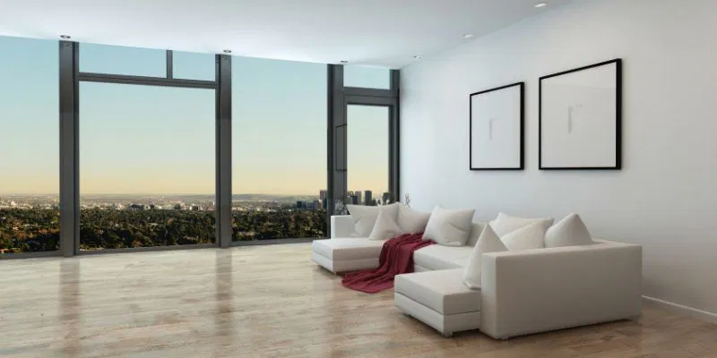 An apartment with a city view as part of the most luxurious apartment amenities