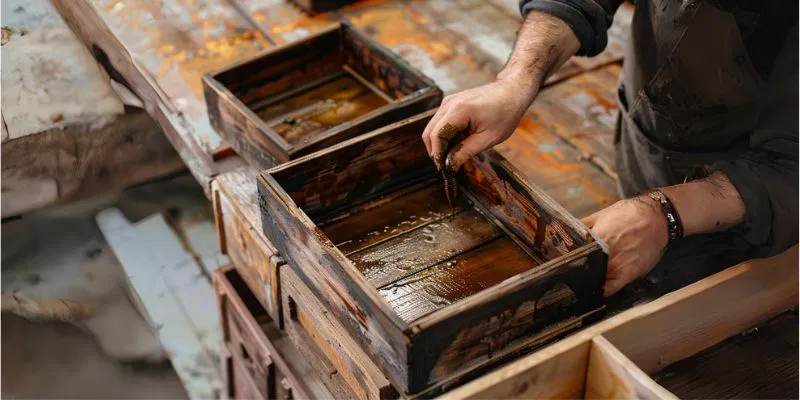 If you have several crates, you can turn them into a rustic bookshelf. Pile them up horizontally, vertically, or any other way you like. You can hang them on your wall or put them on your floor.