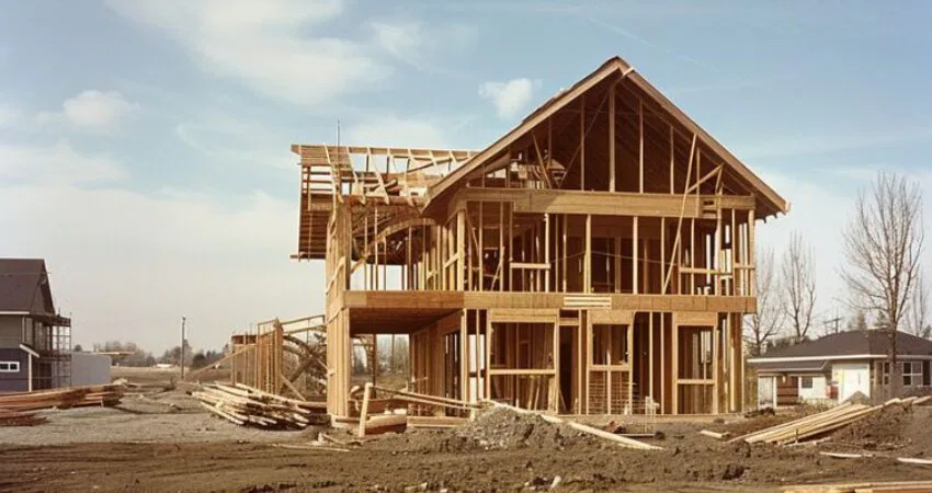The contractor used standard construction woods to build the house.