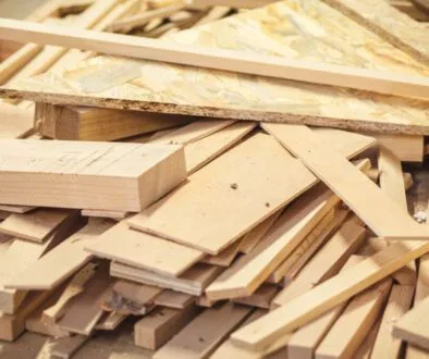 The timber is recycled for reuse.