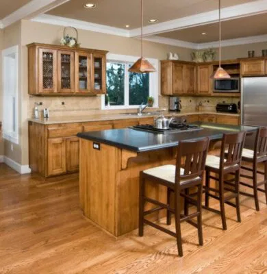 Wood floors bring a timeless beauty that suits various kitchen styles, from rustic to modern.